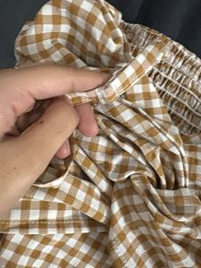 Gingham Check Seemingly Tie-Front Dress