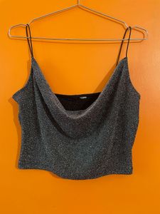 Sparkly Cowl Neck Camisole Top