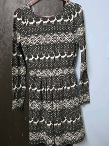 Black cute deer theme dress