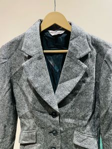 Grey Textured Blazer