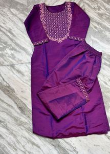 Elegant Purple Kurta Set
