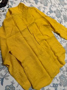 ZARA Mustard Yellow Linen Shirt
