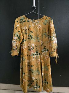 FabNU Floral Print A-Line Dress