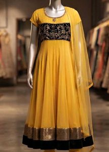 Vibrant Yellow Anarkali Gown