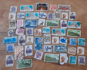 Set Of 50 Indian Stamps