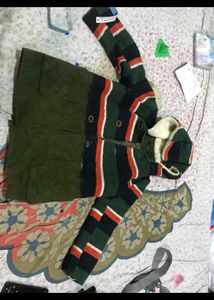 Striped Hooded Jacket 32 Small Size
