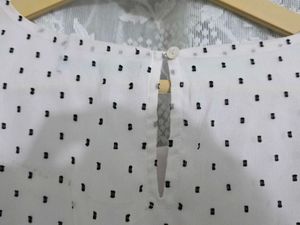 Project Eve Chic Polka Dot Ruffled Blouse