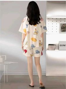 Louis Luxe Cotton blend Women's Giraffe Pajama Set