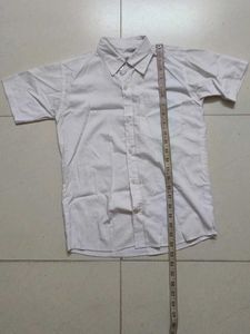 Men's White Short Sleeve Collared Shirt