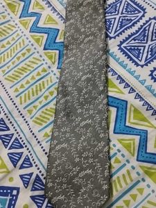 Men's Grey Floral Tie