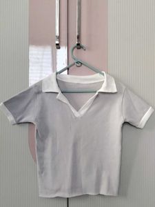 Casual Grey Polo T-Shirt