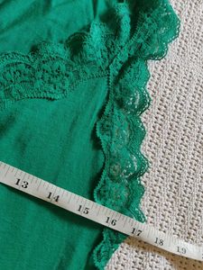 tezenis Green Lace Trim Cami Top