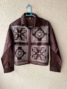 Designer Boho Print Button-Up Shirt new