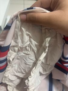 Striped Wide Leg Plazzo Pants With Astar