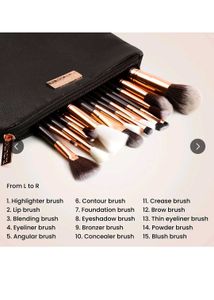 Makeup brushes set of 15 pcs