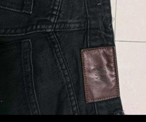 Black Wide Leg Denim Jeans