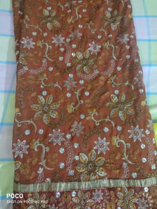 New Full jaal saree in Rust