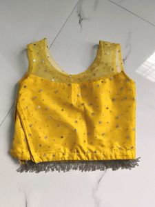 Yellow Embroidered Blouse