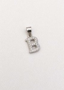 925 Silver Alphabet Pendant Wth Hallmark