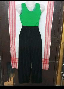Green Top &amp; Striped Pants Set fixed price