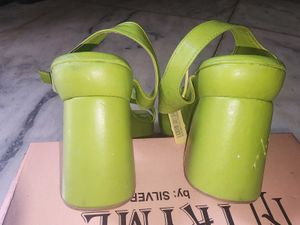 Vibrant Green Platform Heels