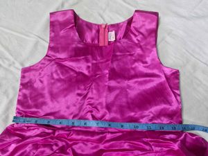 Vibrant Pink Ruffled Party Dress