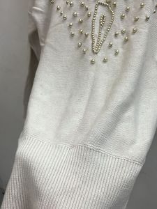 Embellish Off White Pullover