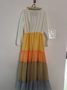Tiered Colorblock Maxi Dress