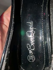 platform Patent Peep-Toe Heels