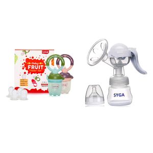Breast Pump And Baby Fruit Feeder Set