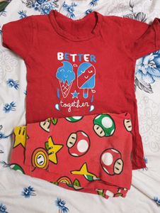 kids red cutee wear