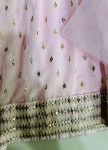 Pink Sequined Lehenga Set with Jacket