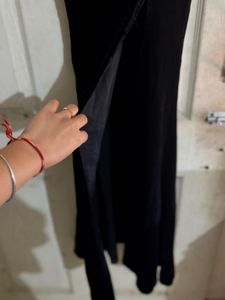 Elegant Black Velvet Maxi Dress