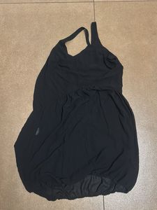 Chic Black Flowy Mini Dress