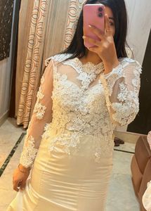 White Lace mermaid gown🌼🫶🏻🙌🏻