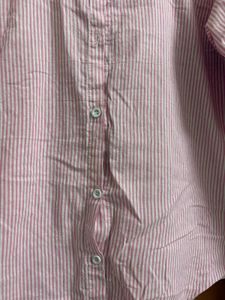 Pink Striped Button-Up Shirt