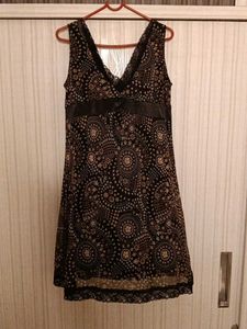 Stylish Black Print Vintage Dress
