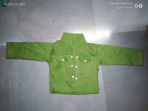 Green Jacket &amp; Striped Dress Set