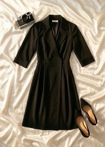 Elegant collar Wrap skater Dress 😍
