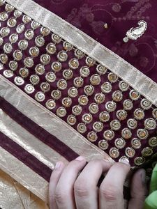 Unstich Georgette  Wedding Dress