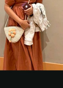 Tokyo Talkies Terracotta Tiered Midi Dress–Size