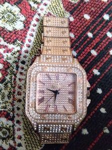 Blinged Out Square Watch