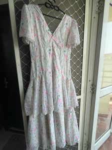 Floral Tiered Midi Dress