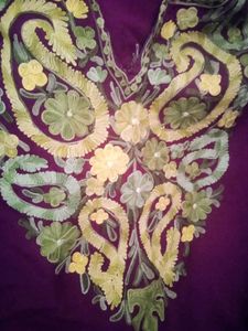 Embroidered Purple Kurta