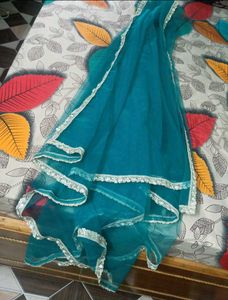 Emerald Green Embellished  veil