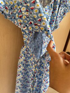 Cute Floral Print Mini Dress