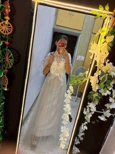 Elegant White Ethnic Gown
