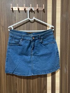 Classic Blue Denim Mini Skirt