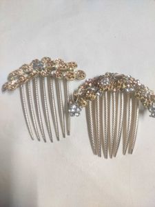 Sparkling Rhinestone Hair Combs (Set of 2)