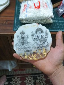 Lakshmi Ganesh Resin Art Decor